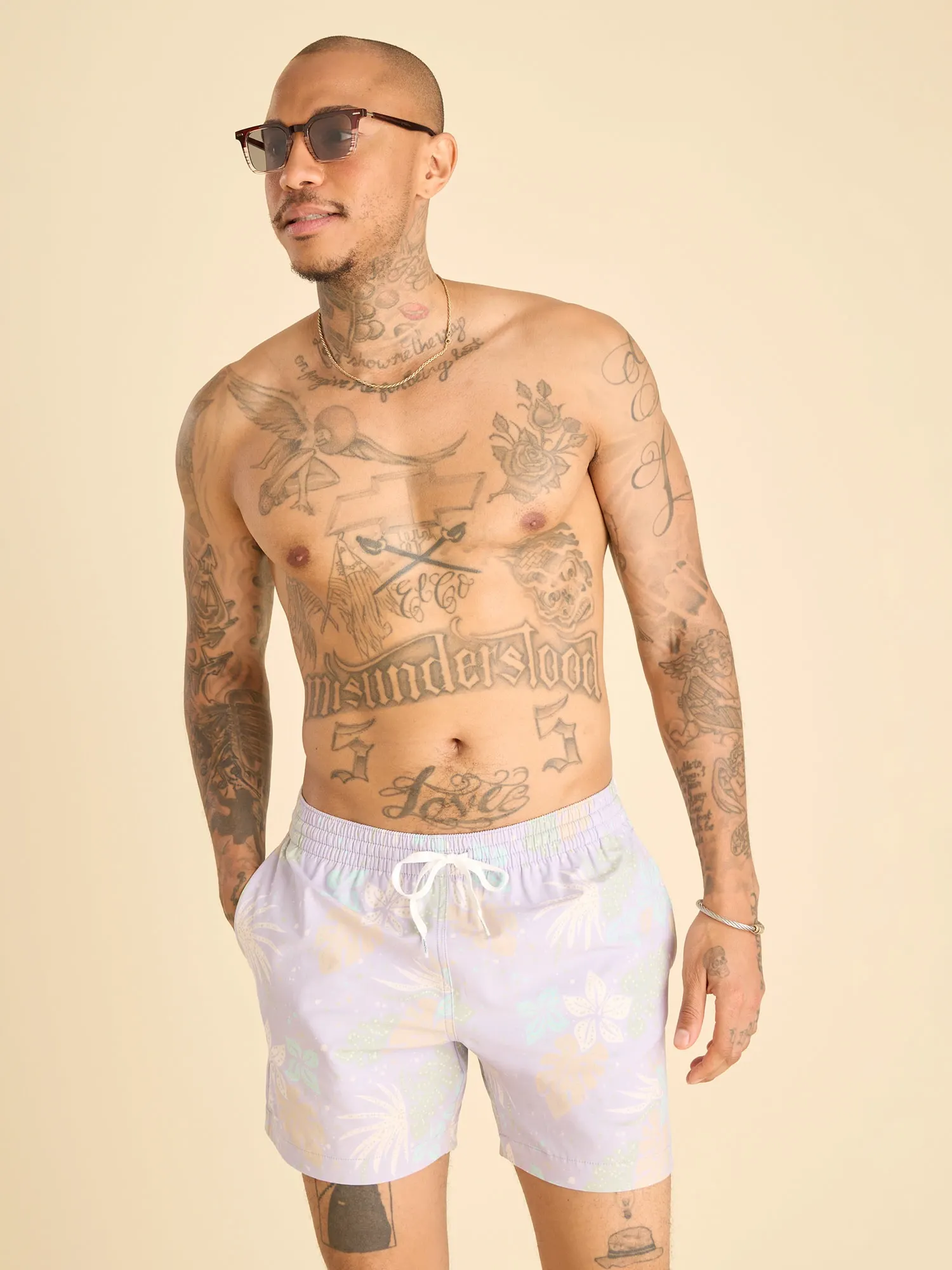 The Cosmic Florals 5.5" (Classic Swim Trunk)